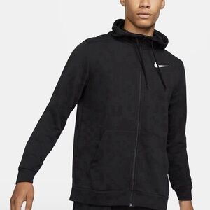 NWT men's small  nike Dri-Fit training Fleece Hoodie Full-Zip/FZ Black